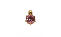 Pendentif en zirconite rose...