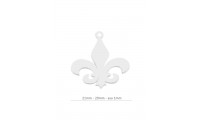 Pendentif fleur lis 21mm -...