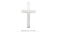 Pendentif croisé 26 x 15 mm...