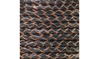 Cuir tressé 4mm. Noir naturel
