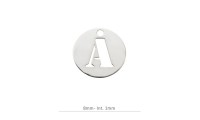 Pendentif Rond Charm lettre...