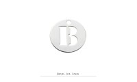 Pendentif rond Charm lettre...