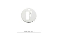 Lettre pendentif Rond Charm...