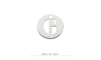 Pendentif rond Charm lettre...