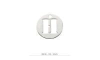 Pendentif Rond Charm lettre...