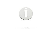 Pendentif Rond Charm lettre...