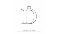 Pendentif lettre D avec bague