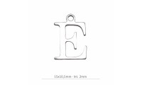 Pendentif lettre E avec bague