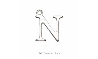 Pendentif lettre N avec bague