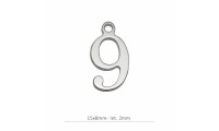 Pendentif numéro 9 avec bague
