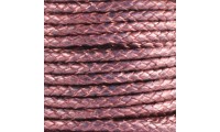 Cuir tressé 5mm. Cuivre