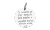 Pendentif rond gravé en...