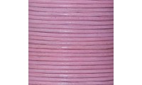 Cordon en cuir 1mm- Rosa Bebe