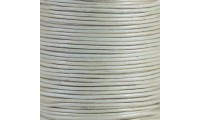 Cordon Cuir 1mm-Perle Blanc