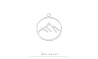 Pendentif montagne 14mm en...