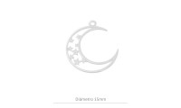 Pendentif Lune avec étoiles...