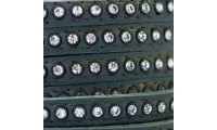 Cuir avec Swarovski 6mm....