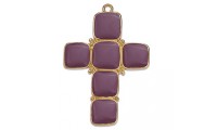 Pendentif croix d’émail...