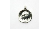 Pendentif « super maman » 23mm