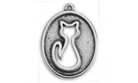 Pendentif chat 33x25 mm....