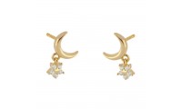 Boucles d’oreilles lune et...
