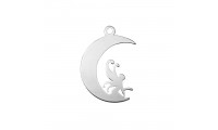 Pendentif lune et fée 18mm...