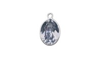 Pendentif ovale en argent...