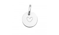 Petit pendentif rond coeur...