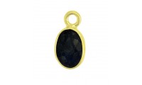 Pendentif ovale quartz Jet...