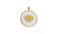 Pendentif coeur en émail...