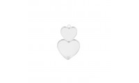 Pendentif lunette 2 coeurs