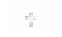 Pendentif croix en nacre 14 mm