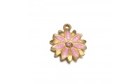 Pendentif fleur émaillée...