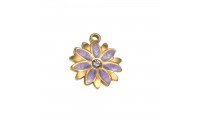 Pendentif fleur émaillée...