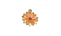 Pendentif fleur émaillée...
