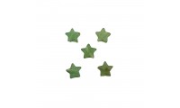 Perles étoile en jade 6 mm.