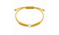 Bracelet macramé jaune avec...