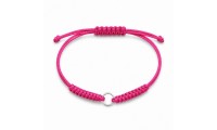 Bracelet macramé rose avec...
