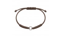 Bracelet macramé brun avec...