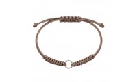 Bracelet macramé taupe avec...