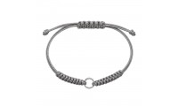 Bracelet macramé gris avec...