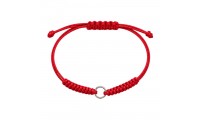 Bracelet macramé rouge avec...