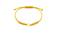 Bracelet macramé jaune avec...
