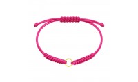 Bracelet macramé rose avec...
