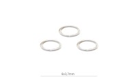 Anneau ovale 6x3,7x0,8mm....