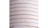 Cuir italien plat 5mm. Blanc