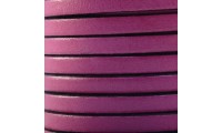 Cuir italien plat 5mm. Fuchsia