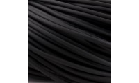 Caoutchouc creux 2 mm. Noir