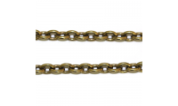 Chaîne ovale 3mm. Doré vielli
