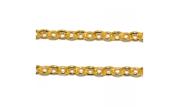 Chaîne ovale 4mm. Doré